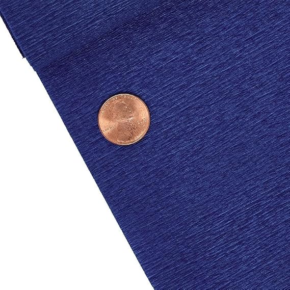 Paper Mart Italian Crepe Paper Roll, Fine 60 GSM 19.5 x 98 Inches Decorative Tissue, Navy 275 Blue, Cartotecnica Rossi Crepe Paper for Crafting