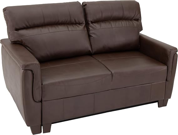 RecPro RV Trifold 60" RV Sofa Bed RV Loveseat | Sleeper Sofa | RV Furniture | RV Couches (Mahogany)
