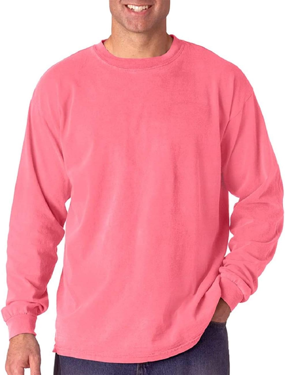 Comfort Colors Adult Long Sleeve Tee, Style 6014 Large, Crunchberry