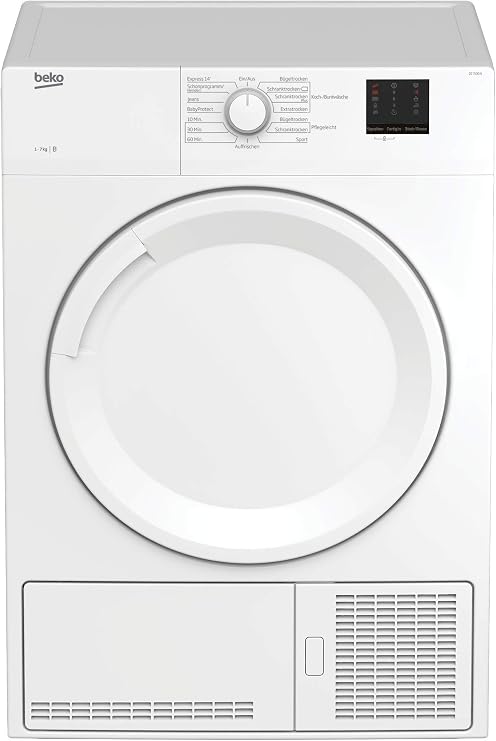 Beko DC 7130 N Condenser Dryer 7 kg Electronic Moisture Measurement Automatic Anti-Creasing Function Reversing Drum Motions 15 Programmes [Energy Class G] [Energy Class G]