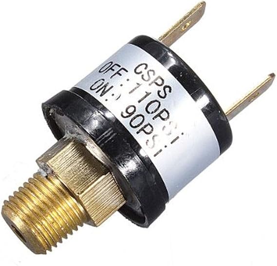 70-100 PSI Air Compressor Pressure Control Switch Valve Horn 1/8'' 12V/24V 1/8inch