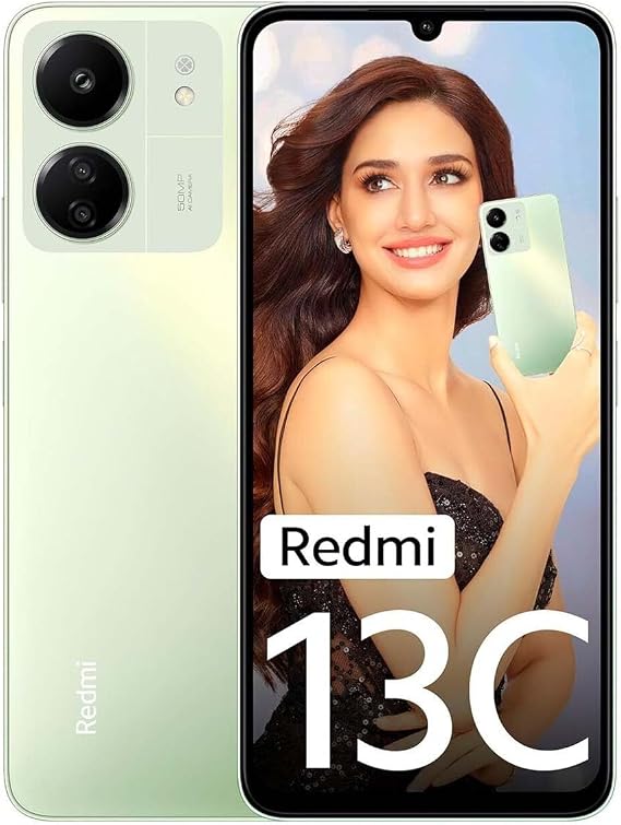 Xiaomi Redmi 13C 4G Lte (for Tmobile Tello Mint & Global) (128Gb + 4Gb) Unlocked Global Rom Gsm 6.74 50Mp Triple Cam (Clover Green)