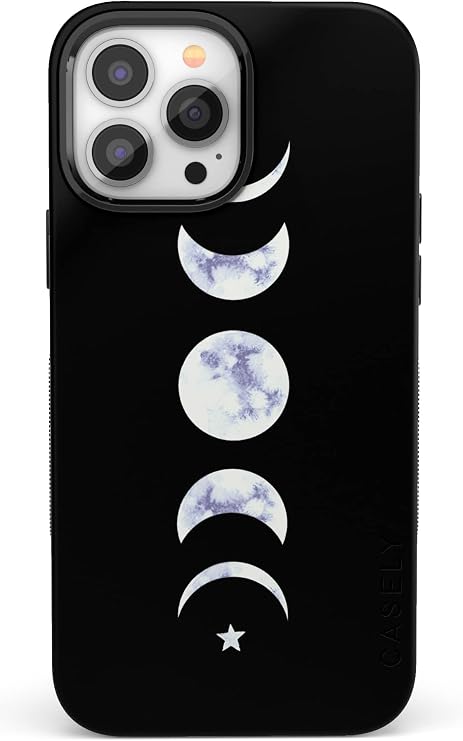 Casely iPhone 13 Pro Max Case | Compatible with MagSafe | It's Just a Phase | Marble Moon Case