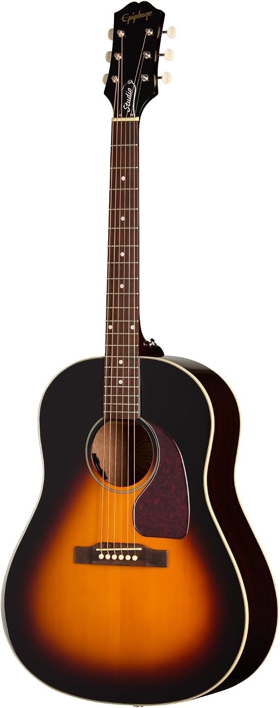 Epiphone J-45 Studio Vintage Sunburst Acoustic Guitar Plywood Mahogany Body Epiphon