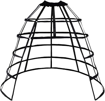Cage Hoop Skirt Petticoat Dress Pannier 5 Hoops Bustle Cage Crinoline