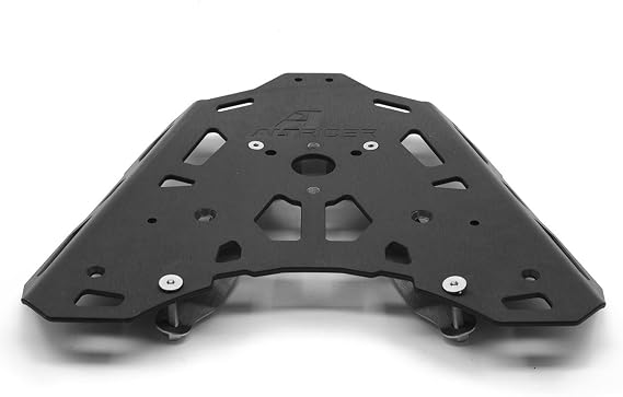 Motorcycle Luggage Rack Compatible with BMW R 1200 / R 1250 / F850 GS Adventure (2008-current) Thick Aluminum Plate with Zero Snag Design - Supports Multiple Mounting Systems - Black