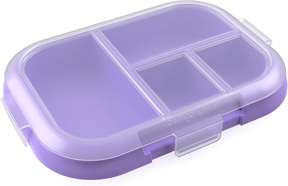 Bentgo Replacement Tray Chill Kids Lunch Box - Reusable 4-Compartment Bento Box for Easy Meal Prep; 3.3 Cup Capacity; BPA-Free; Transparent Cover; For Ages 3+ (Confetti Edition - Vivid Orchid)