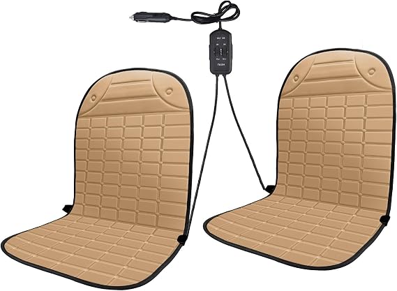 2 Pack Seat Cushion Winter Seat Cover, Khaki