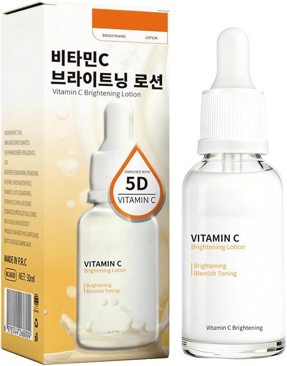 Vitamina C Facial Serum, Intense Moisturizing & Skin Brightening Serum, Targets Dark Spots & Uneven Tone, Enhances Radiance, and Revives Skin Texture (1)