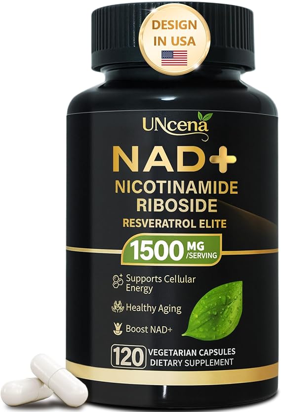 NAD Supplement 1500mg - Liposomal NAD+ Resveratrol - 120 Capsules