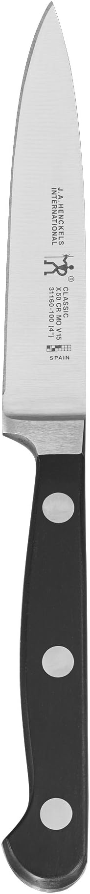 HENCKELS Classic Razor-Sharp 4-inch Paring Knife, German Engineered Informed by 100+ Years of Mastery, Stainless Steel