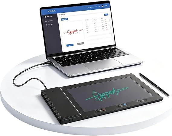 LCD Electronic Signature Pad USB Digital Signature Tablet Handwriting Capture Sign Pad Support PDF Word Excel WPS Secondary Development Kit for Office Finance Hospital Government OA System Windows