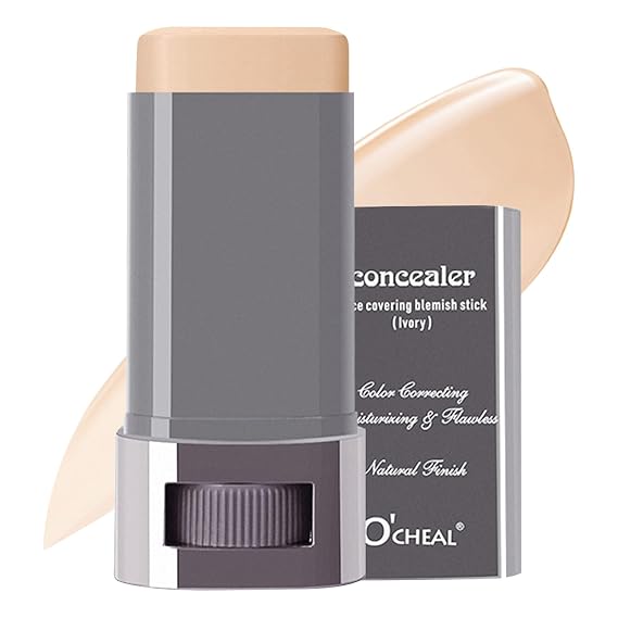 O'CHEAL Full Coverage Concealer Foundation Stick for Women (Ivory)