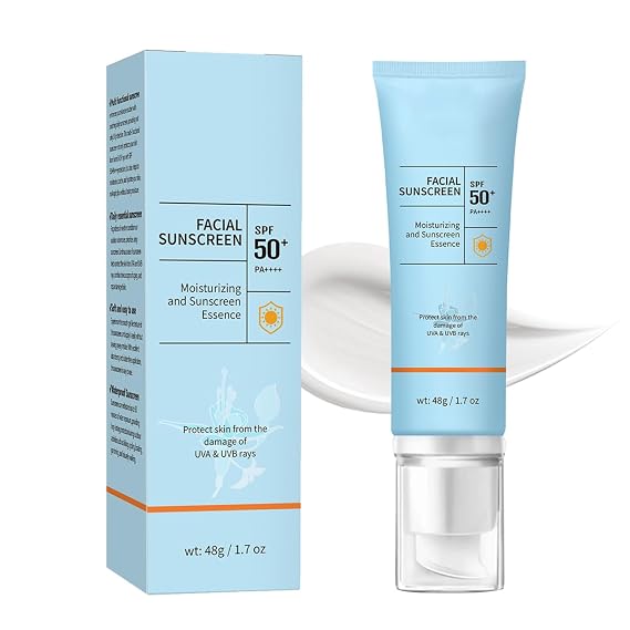 Clear Face Sunscreen SPF 50, 2 in 1 Hydrating SPF 50 Sunscreen - Free & Non-Sticky Travel Size Invisible Face Sunscreens, Broad Spectrum UVA/UVB Protection, Lightweight Hydrating for All Skin (1)
