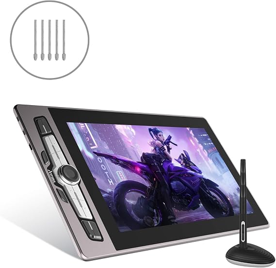 Artisul SP1603 & Felt Nibs 15.6 Inch Graphics Drawing Tablet with Screen & 5 Pack Replacement Felt Nibs Full-Laminated Drawing Pen Display Drawing Monitor (8192 Pressure Sensitivity, 128% sRGB)