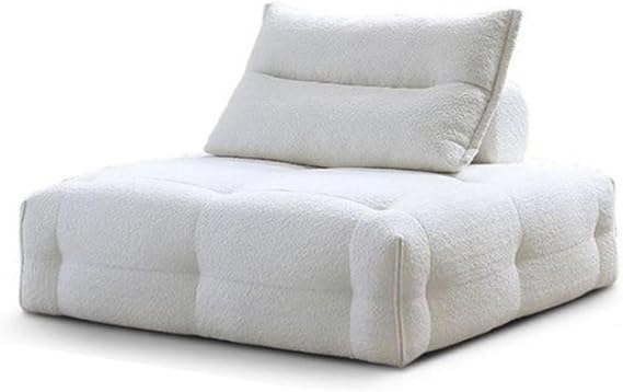 Single Sofa Couch, Modern Armless Single Square Sofa, Modular Sectional Accent Chair Sleeper Sofa Large Sectional Couch with Removable Back Cushion for Living Room 120cm