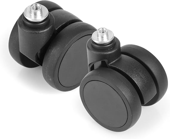 GUGULUZA Universal Spinner Wheel Replacement 50mm for Soft And Hard Shell Suitcase Repair Black
