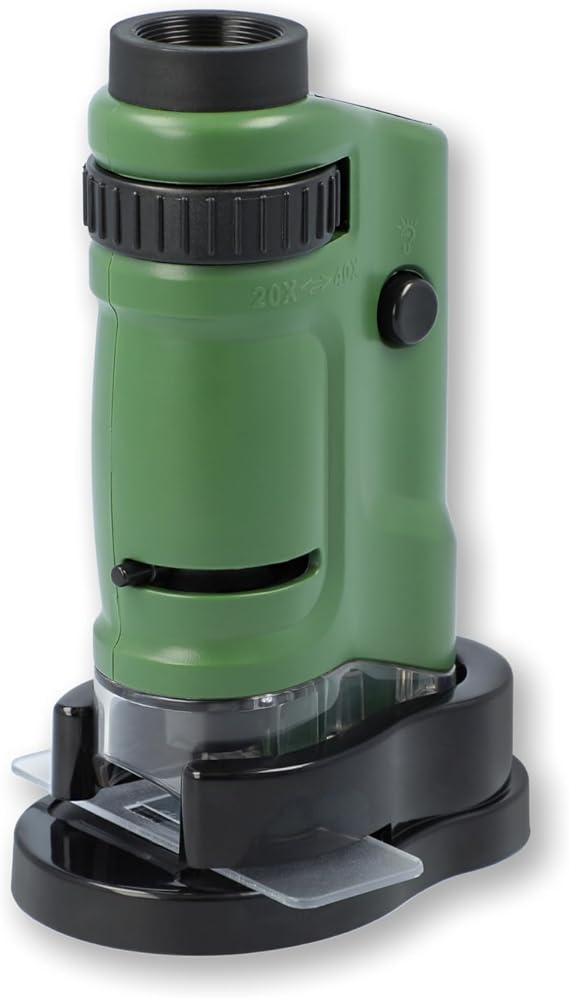 Carson MicroBrite 20x-40x Zoom LED Lighted Pocket Microscope (MM-24)