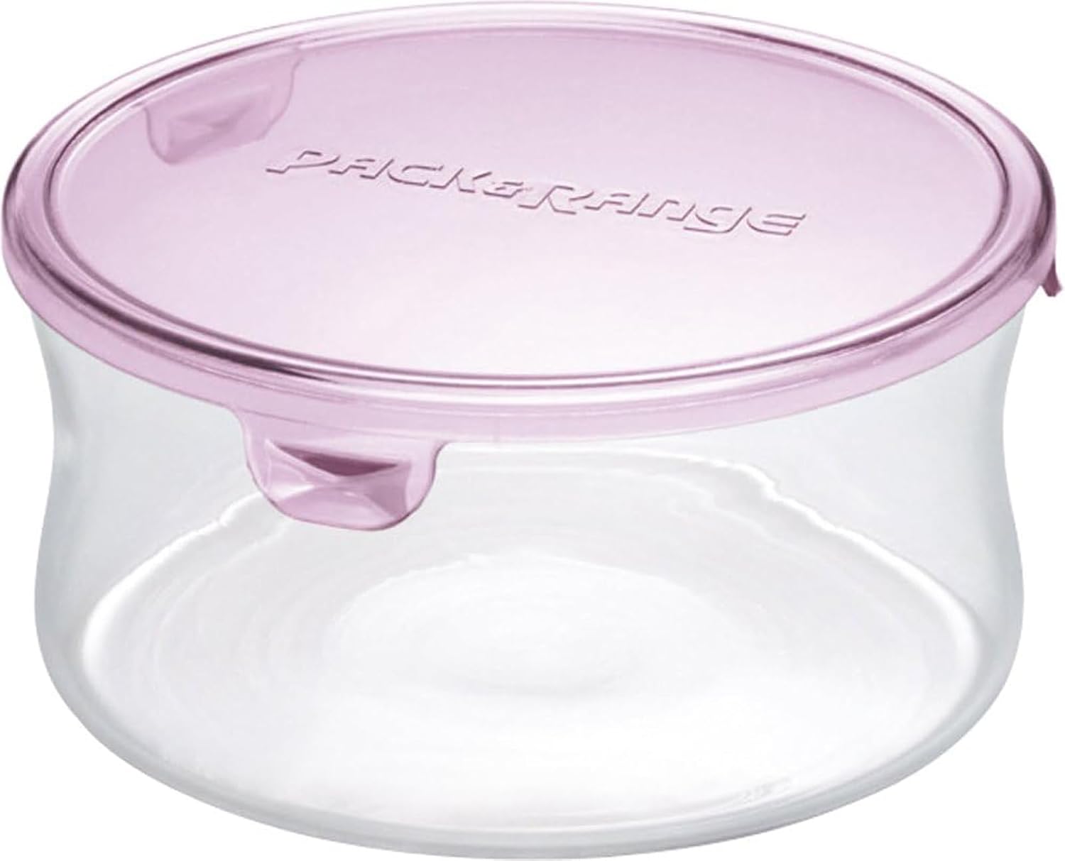 Iwaki Pack & Range Pink Round Heat-Resistant Storage Container, Capacity 1.3L, φ16.7×H8cm, KT7403-P, Microwave Safe, Dishwasher Safe, Large Capacity, Heat-Resistant Glass Canister