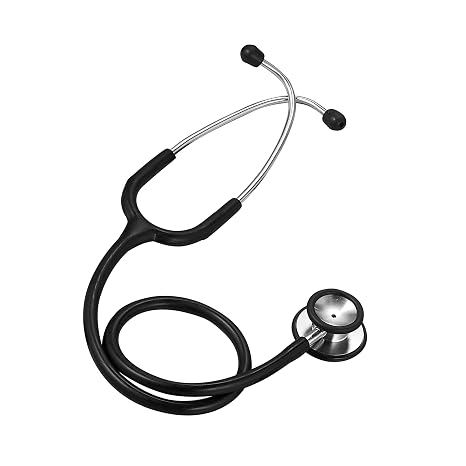 Deluxe Dual Head Stethoscope #411 by Lane Instrument, Nickel-Plated Zinc Alloy, Colored Tubing, 5 Color Options (Hunter Green)