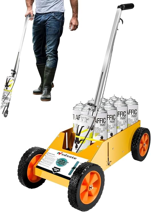 SDSNTE 2 in 1 Detachable Parking Striping Line Marking Machine and Marking Paint Wand