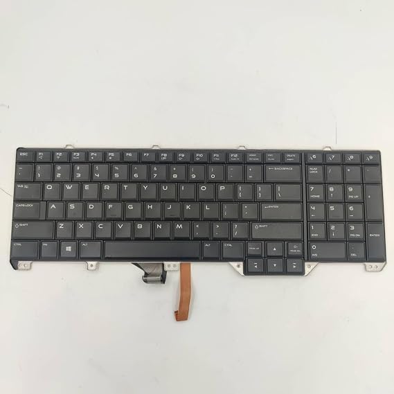 Laptop Replacement Keyboard US for DELL Alienware 17R2 17 R3 P43F No TrackPoint,Backlit