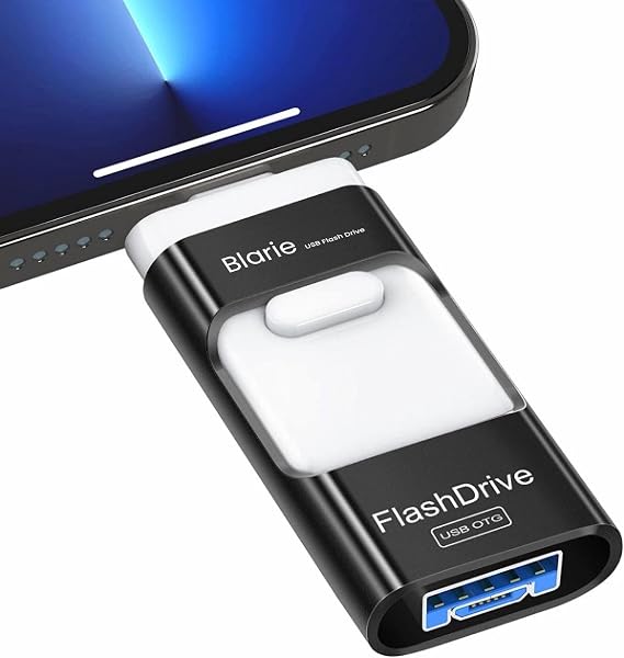 RecovStick for iPhone 4-in-1 | PhotoTek External USB Flash Drive for Mobile Phones, iPad, Mac's | Storage for Data, Pictures and Movies | Quick One Click Access