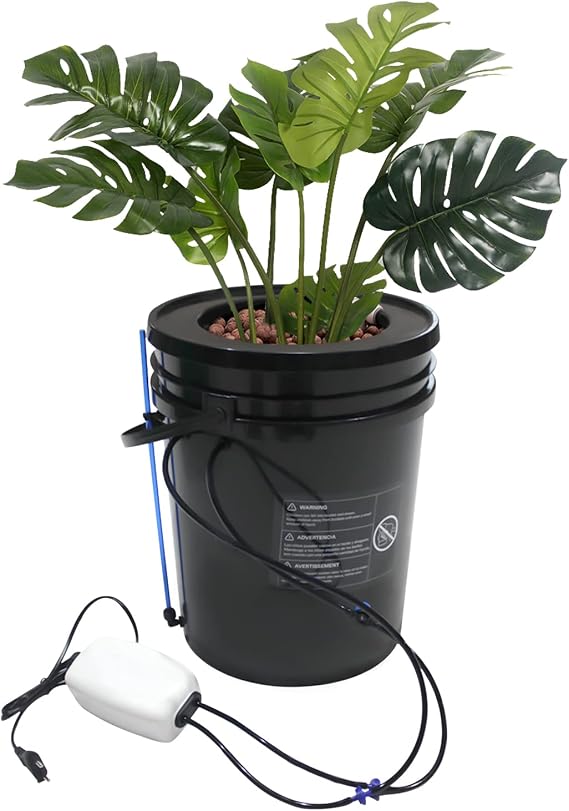 Hydroponics Grow System, 5 Gallon Bucket Kit, Hydroponic Machine, Drip Irrigation for Vegetables (1 Bucket + Circular Drip Irrigation)