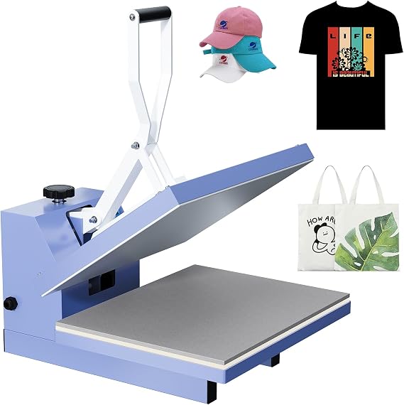 16x24 Heat Press, Digital Professional Sublimation Machine, Fast Heating, Industrial Quality with Adjustable Pressure Industrial Digital Heat Press Machine Sublimation for T-Shirt, Blue