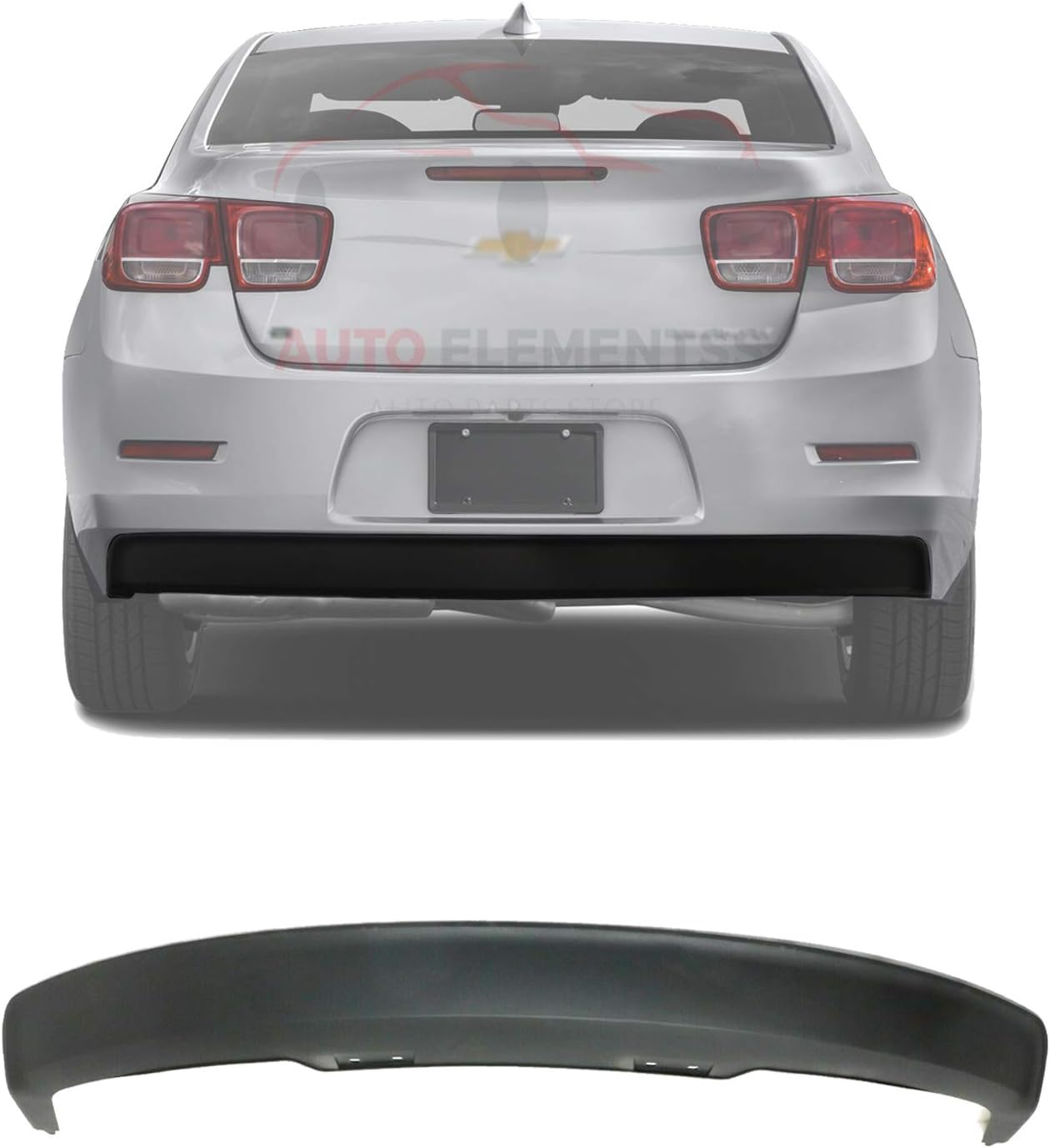 Rear Bumper Lower Valance Textured Black For 2013-2015 Chevrolet Malibu  2016 Limited EcoLSLT Direct Replacement 20913499