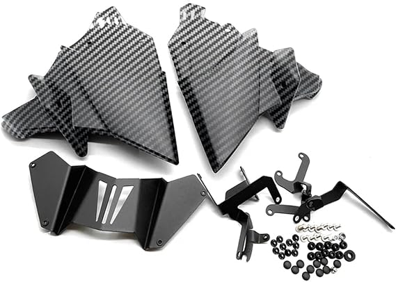 LeosHi Compatible with FZ09 FZ-09 MT-09 MT09 SP 2021-2024 2022 Motorcycle Belly Pan Lower Engine Spoiler Fairing Guards Cover Bellypan(Color:Carbon Black)