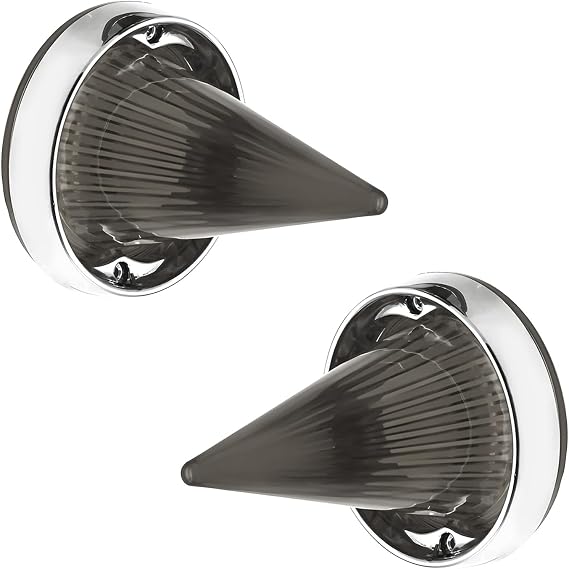 Smoke Bullet Turn Signal Light Lens Cover Fit for Harley Touring Road Glide Road King Electra Glide Tour Glide Heritage with 3-1/4'' Flat Turn Signals,NOT Fit for LED (Plated Smoky)