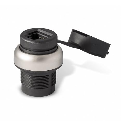 ASI PP2RJ45NL RJ45 to RJ45 Bulkhead Connector, Ethernet, Female to Female, Silver Bezel