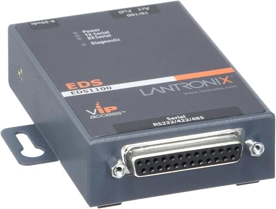Lantronix EDS Serial-to-Ethernet Device Server - Multiple RS-232/422/485 Ports, Full TCP/IP Stack and SSL/TLS, SSH and AES Secure tunneling - ED1100002-01
