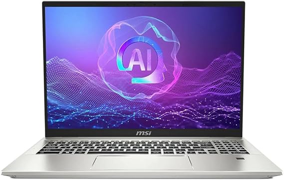MSI Prestige A16 AI+ A3HMG-019US 16" 4K Ultra HD+ OLED Copilot+ PC Laptop, AMD Ryzen AI 9 365 2.0GHz, 32GB RAM, 1TB SSD, Windows 11 Pro, Urban Silver