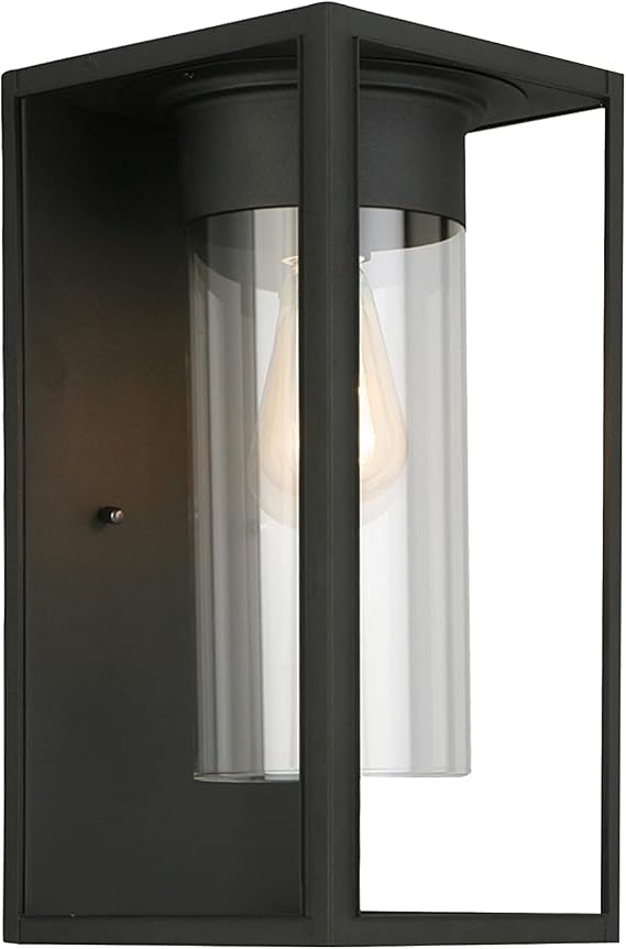 EGLO Outdoor Wall Light, Matte Black, 203033A