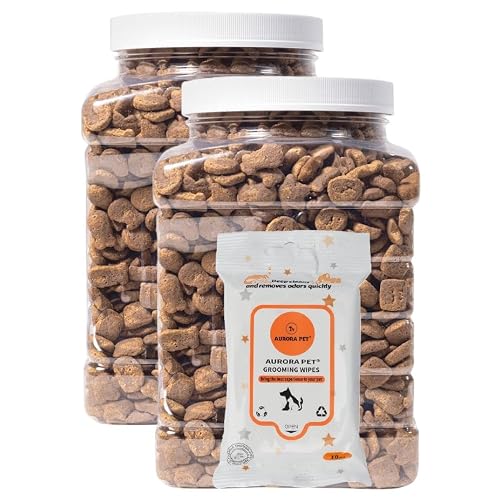 Aurora Pet Bundle 2 Chicken & Gravy Flavors Cat Treats 20-oz Each with AuroraPet Wipes