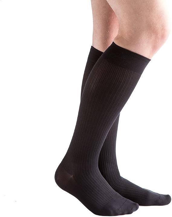 Mens 20-30 mmHg Compression Socks, Classic Rib