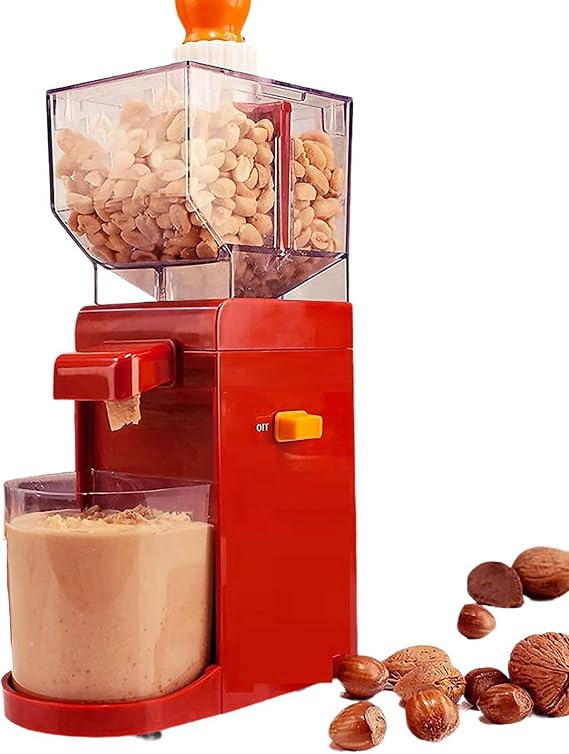 Peanut Butter Maker Machine Portable Electric Nut Grinder 500Ml Large Volume for Coffee Almonds Hazelnuts - Anti-Slip Base Cereal Mill