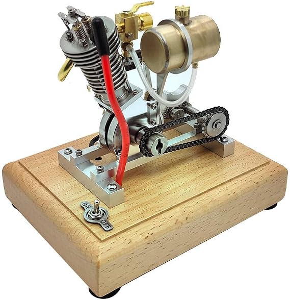 Engine Model Kit That Works, Mini Single-Cylinder Four-Stroke Engine Model for Motorcycles, Physics Science Experiment for Adult