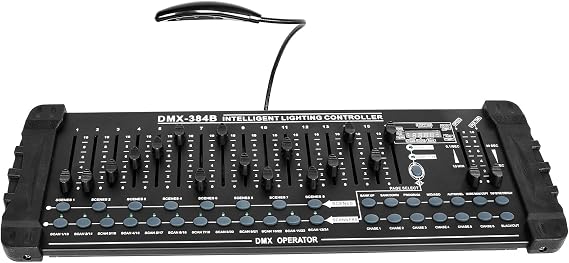 DMX512 DJ Controller 384CH Use for Program Editing of Bar Lights Show Club Live DMX Controller Support 30 Banks 8 Scenes 24 fixtures Stage Lighting Console