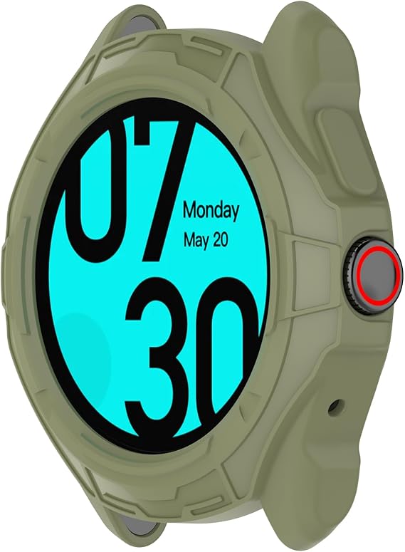 TenCloud Pro 5 Watch Cases Accessories Compatible with Ticwatch Pro 5 Case Bumper Scratched Resistant Rugged Protective Case Intended for TicWatch Pro 5 Green