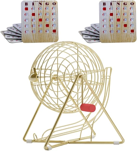 MR CHIPS Bingo Cage Only Plus 10 Cards with Sliding Windows