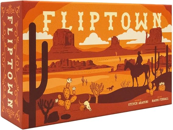 Fliptown - a flip-and-Write Game Where You Explore a Wild west Town for 1-4 Players (14+)