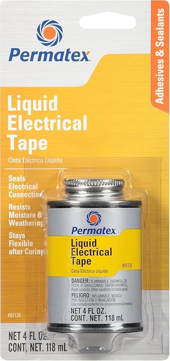 Permatex 85120 Liquid Electrical Tape, 4 oz, Black