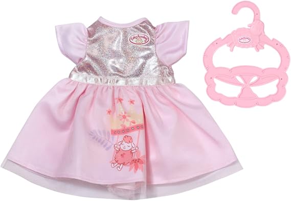 Baby Annabell 707159 Sweet Princess Themed Fit Little 36cm Dolls-Suitable for Children Aged 1+ Years-Includes Dress and Clothes hanger-707159 , Pink