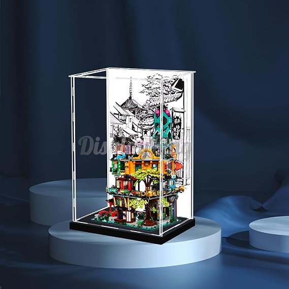 Acrylic Display case for Lego NINJAGO City Gardens 71741 (Lego Set is not Included) (with Background)