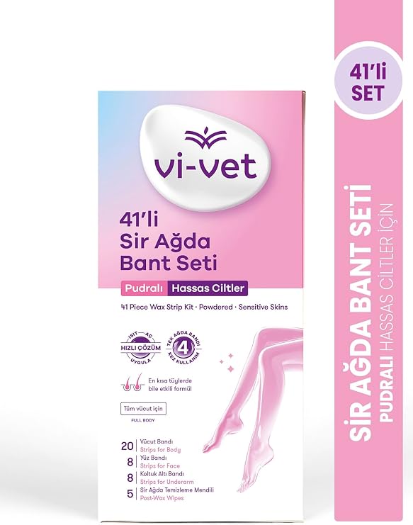 Vi-vet Sir Waxing Tape Set Powder (New), 41 Pieces