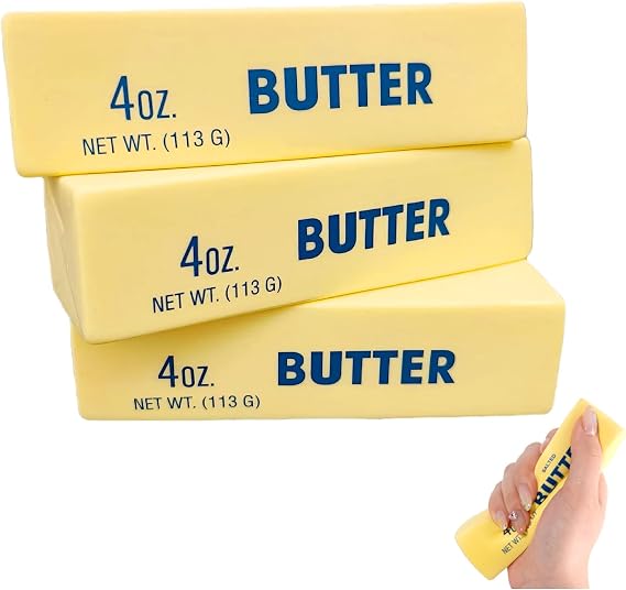 3PCS Butter Squishy Fidget Toys,Slow Rising Squishy Butter Stress Relief
