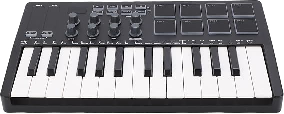 Emoshayoga Highly Sensitive MIDI Controller with 25 Keys and 8 Knobs for Ableton Live and FL Studio